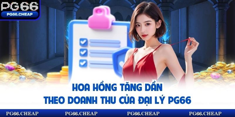 Hoa hồng tăng dần theo doanh thu của đại lý PG66